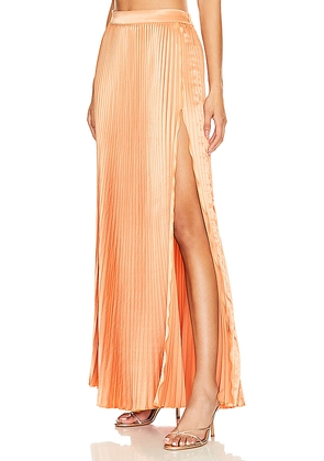 L'IDEE Romance Split Skirt in Orange. Size 12/L. Also in 10/M, 14/XL, 8/S.