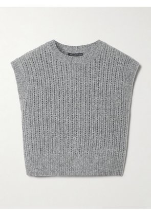 James Perse - Cropped Cashmere And Silk-blend Vest - Gray - 01,2,3,4