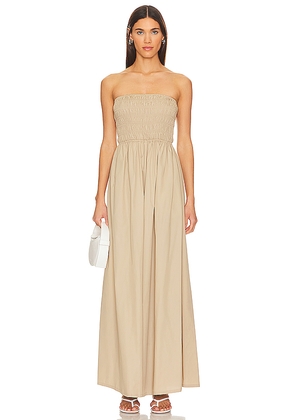 MISA Los Angeles Andrea Jumpsuit in Beige. Size L. Also in M.