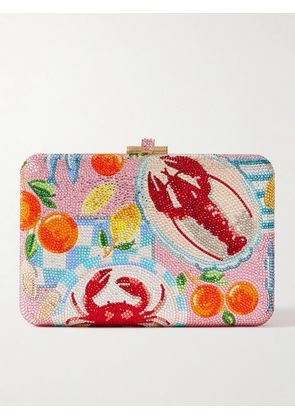 Judith Leiber Couture - Amalfi Slim Slide Crystal-embellished Gold-tone Clutch - Multi - One size