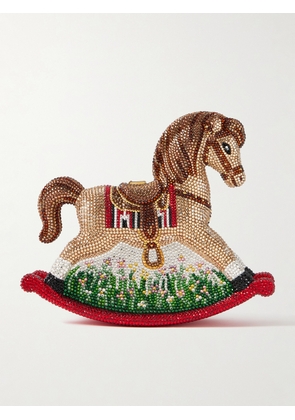 Judith Leiber Couture - Rocking Horse Jessie Crystal-embellished Gold-tone Clutch - Multi - One size