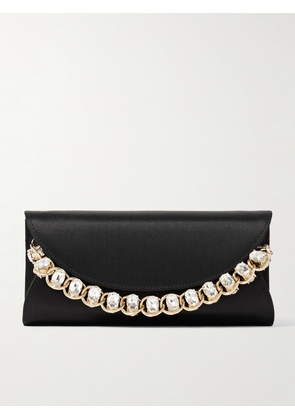 Judith Leiber Couture - Taylor Crystal-embellished Satin Clutch - Black - One size