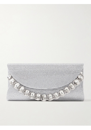 Judith Leiber Couture - Taylor Crystal-embellished Satin Clutch - Silver - One size