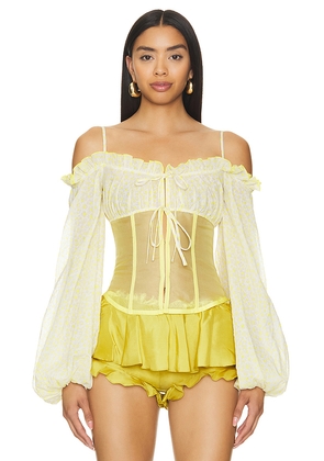 Kim Shui Bustier Top in Yellow. Size M. Also in S, XS.