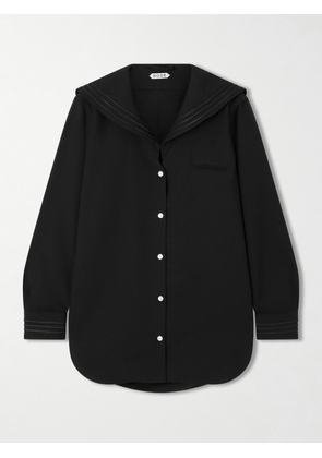 BODE - Astor Wool-crepe Blouse - Black - x small,small,medium,large,x large