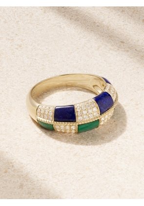 Yvonne Léon - Alliance 9-karat Gold Multi-stone Ring - 5,6,7