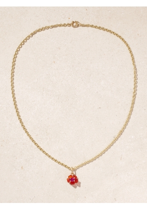 Irene Neuwirth - Tropical Flower 18-karat Gold, Fire Opal And Rubellite Necklace - One size