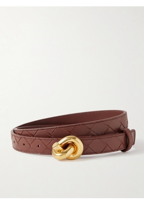 Bottega Veneta - Knot Intrecciato Leather Belt - Brown - 70,75,80,85,90