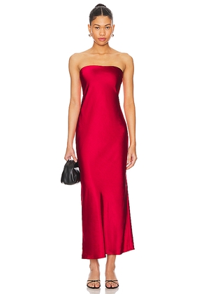 MORE TO COME Emma Strapless Maxi Dress in Red. Size M. Also in S, XL.