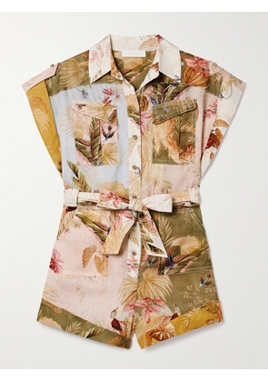 Zimmermann - Ascension Floral-print Linen Playsuit - Multi - 00,1,2,3,4