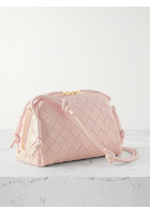 Bottega Veneta - Concert Pouch Intrecciato Leather Shoulder Bag - Pink - One size