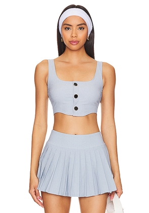 Montce X Olivia Culpo Olivia Corset in Blue. Size M. Also in S, XS.