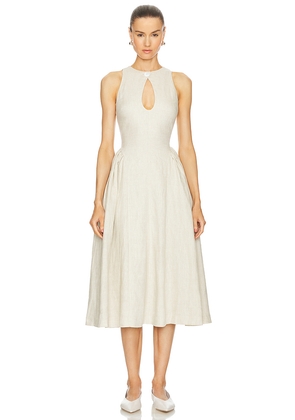 LPA Seina Midi Dress in Neutral. Size L. Also in M, S, XS, XXS.