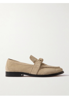 Bottega Veneta - Astaire Embellished Suede Loafers - Ecru - EU 36,EU 37,EU 38,EU 39,EU 40,EU 41