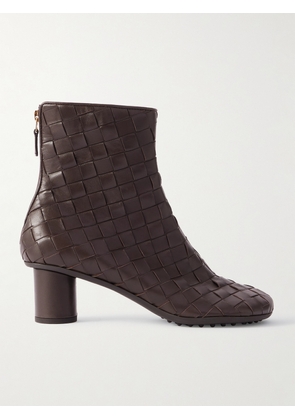 Bottega Veneta - Atomic Intrecciato Leather Ankle Boots - Brown - EU 37,EU 38,EU 39