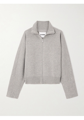 Jil Sander - Turtleneck Wool-blend Cardigan - Gray - FR 34,FR 36,FR 38,FR 40,FR 42,FR 44