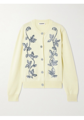 Jil Sander - Oversized Embroidered Wool Cardigan - Yellow - FR 34,FR 36,FR 38,FR 40,FR 42,FR 44