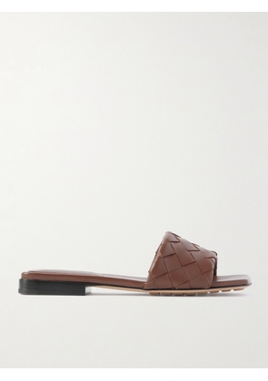 Bottega Veneta - Riva Intrecciato Leather Slides - Brown - EU 36,EU 37,EU 38,EU 39,EU 40,EU 41,EU 42