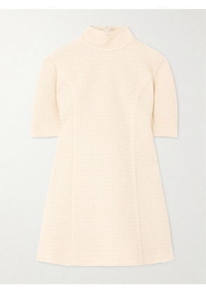 Patou - Turtleneck Wool-blend Tweed Mini Dress - Cream - FR 34,FR 36,FR 38,FR 40,FR 42,FR 44
