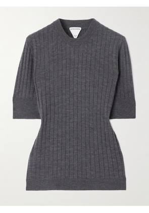 Bottega Veneta - Ribbed Wool T-shirt - Gray - XS,S,M,L,XL