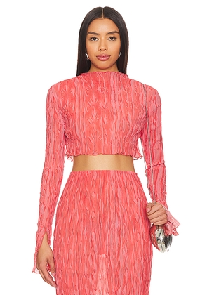 Lapointe High Neck Top in Coral. Size S. Also in XS, L, XL.