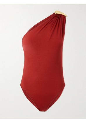 Bottega Veneta - One-shoulder Embellished Swimsuit - Red - XS,S,M,L