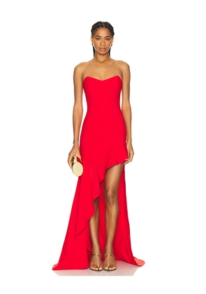 NBD Desirae Asymmetrical Dress in Red. Size S. Also in XS, XXS.