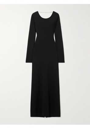 Bottega Veneta - Open-back Chain-embellished Knitted Maxi Dress - Black - XS,S