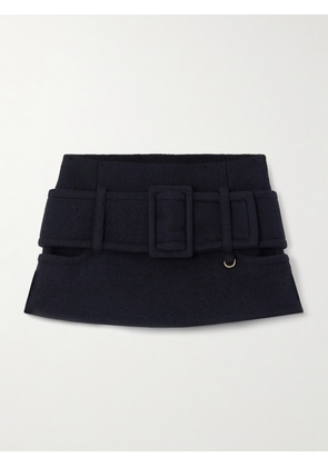 Patou - Belted Wool Mini Skirt - Black - FR 34,FR 36,FR 38,FR 40,FR 42