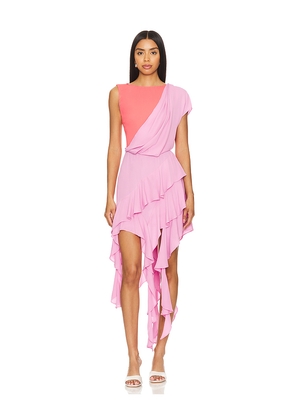 L'Academie by Marianna Zita Midi Dress in Pink. Size L. Also in XS, S, M.