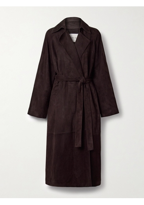 The Row - Solana Suede Trench Coat - Brown - US0,US2,US4,US6