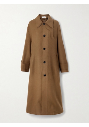 AMI PARIS - Belted Wool-gabardine Coat - Brown - x small,small,medium,large,x large