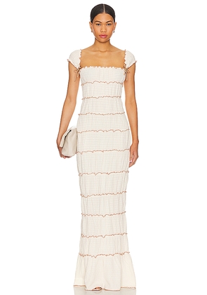 MAJORELLE Mathilda Maxi Dress in Ivory. Size L. Also in XL.