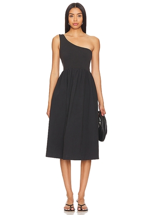 Nation Los Angeles Connie One Shoulder Smocked Dress in Black. Size XL. Also in L.