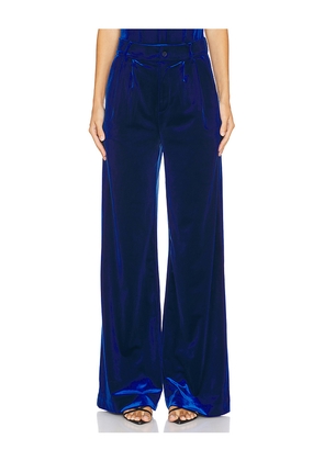 Karina Grimaldi Ximena Velvet Pants in Blue. Size M. Also in S.