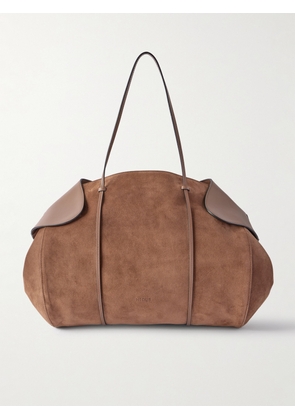 NEOUS - Berenices Suede And Leather Shoulder Bag - Brown - One size