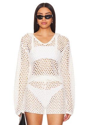 LNA Cari Hoodie in Ivory. Size L. Also in XS, M.