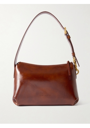 Dries Van Noten - Small Glossed-leather Shoulder Bag - Brown - One size