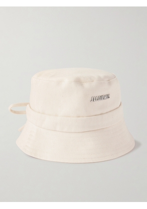 Jacquemus - The Gadjo Embellished Cotton-canvas Bucket Hat - Off-white - 56,58,60