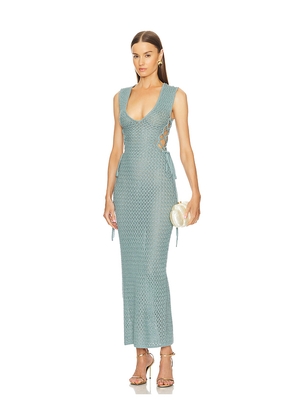Michael Costello x REVOLVE Kyle Maxi Dress in Teal. Size XL. Also in XS.