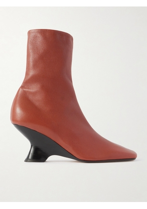 Dries Van Noten - Leather Ankle Boots - Red - IT36,IT36.5,IT37,IT37.5,IT38,IT38.5,IT39,IT39.5,IT40,IT40.5,IT41