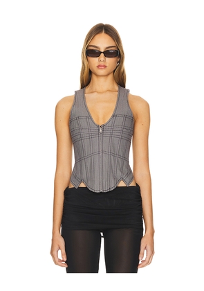 Miaou Dolly Corset in Grey. Size L. Also in XS, S.