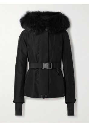 Moncler Grenoble - Laplance Shearling-trimmed Belted Gore-tex Down Jacket - Black - 00,1,2,3,4,5