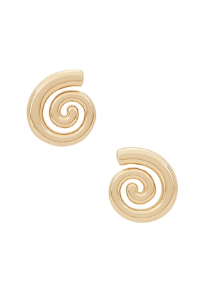 Lovers and Friends Gwen Earrings in Metallic Gold.