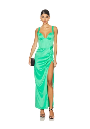 NBD Elodie Maxi Dress in Green. Size L. Also in XS, XXS, S, M, XL.