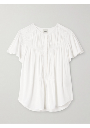 Isabel Marant - Synda Gathered Modal-blend Blouse - White - FR 34,FR 36,FR 38,FR 40,FR 42,FR 44
