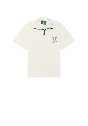 Oyster Tennis Club On Court & Off Court Polo in White. Size L. Also in M, XL/1X.