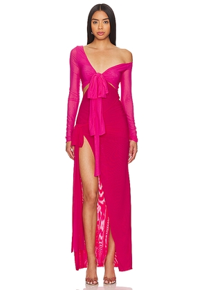 Lovers and Friends Jayleen Asymmetric Dress in Fuchsia. Size S. Also in XS, XXS.