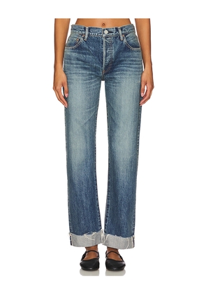Moussy Vintage Hopewell Straight Jeans in Denim-Dark. Size 24. Also in 25, 26, 30.