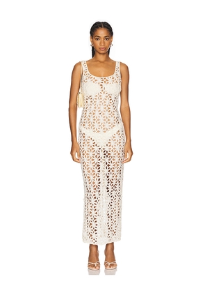 Lovers and Friends Penny Maxi Dress in Beige. Size M. Also in S, XL.